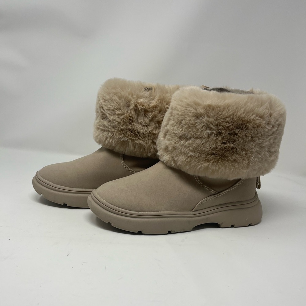 ZARA Furry Sheepskin Handmade Fetish High Heel Winter Snow Boots KIDS  SZ 33 - Picture 2 of 5